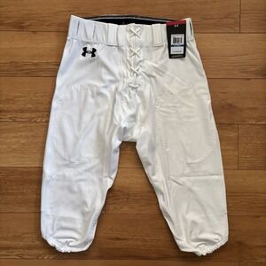Under Armour Football Pants Game Day Integrated Men Size Medium White